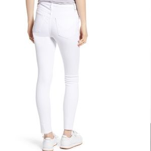 Hudson Barbara High Waist Raw Hem Skinny Jeans